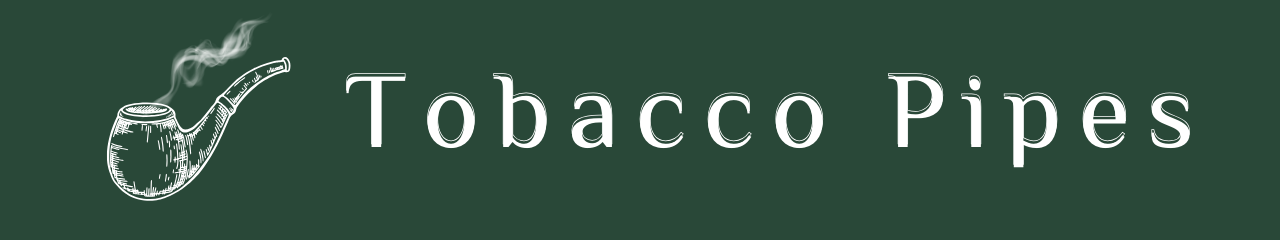 Tobacco Pipes header Tobacco Pipes header with graphic of smoking tobacco pipe resting next to the text